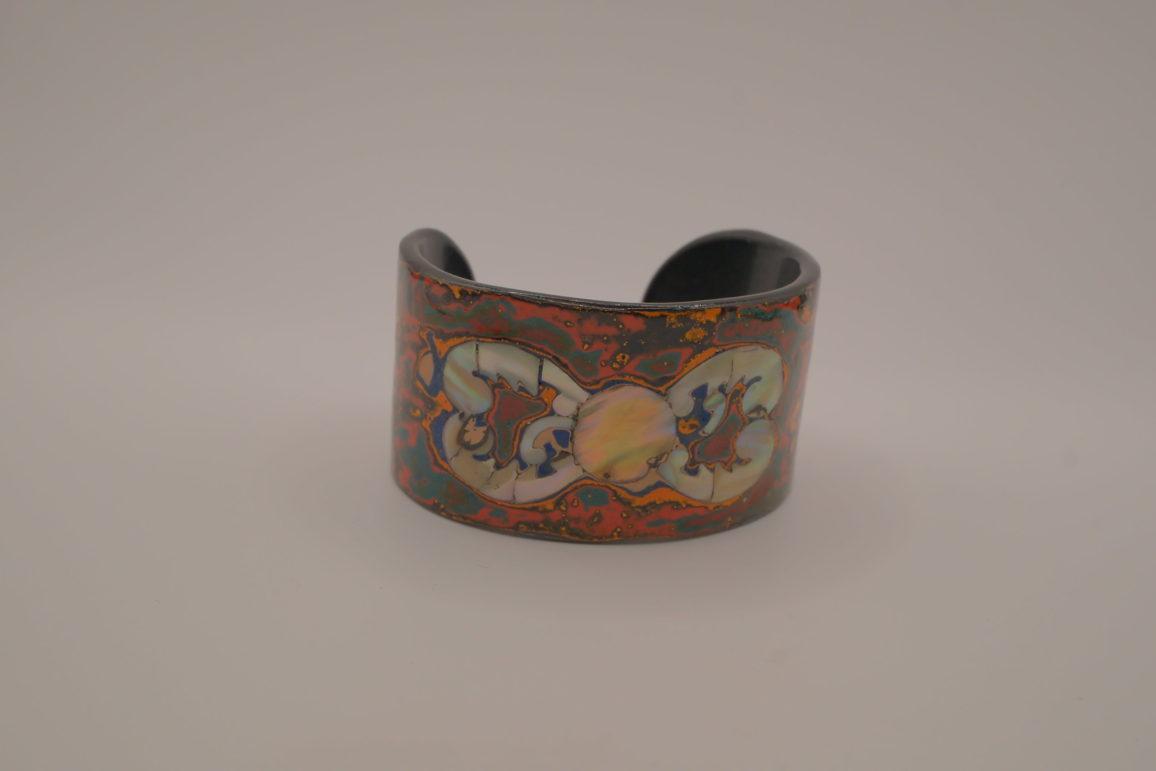 Mother of Pearl and Lacquer Cuff
