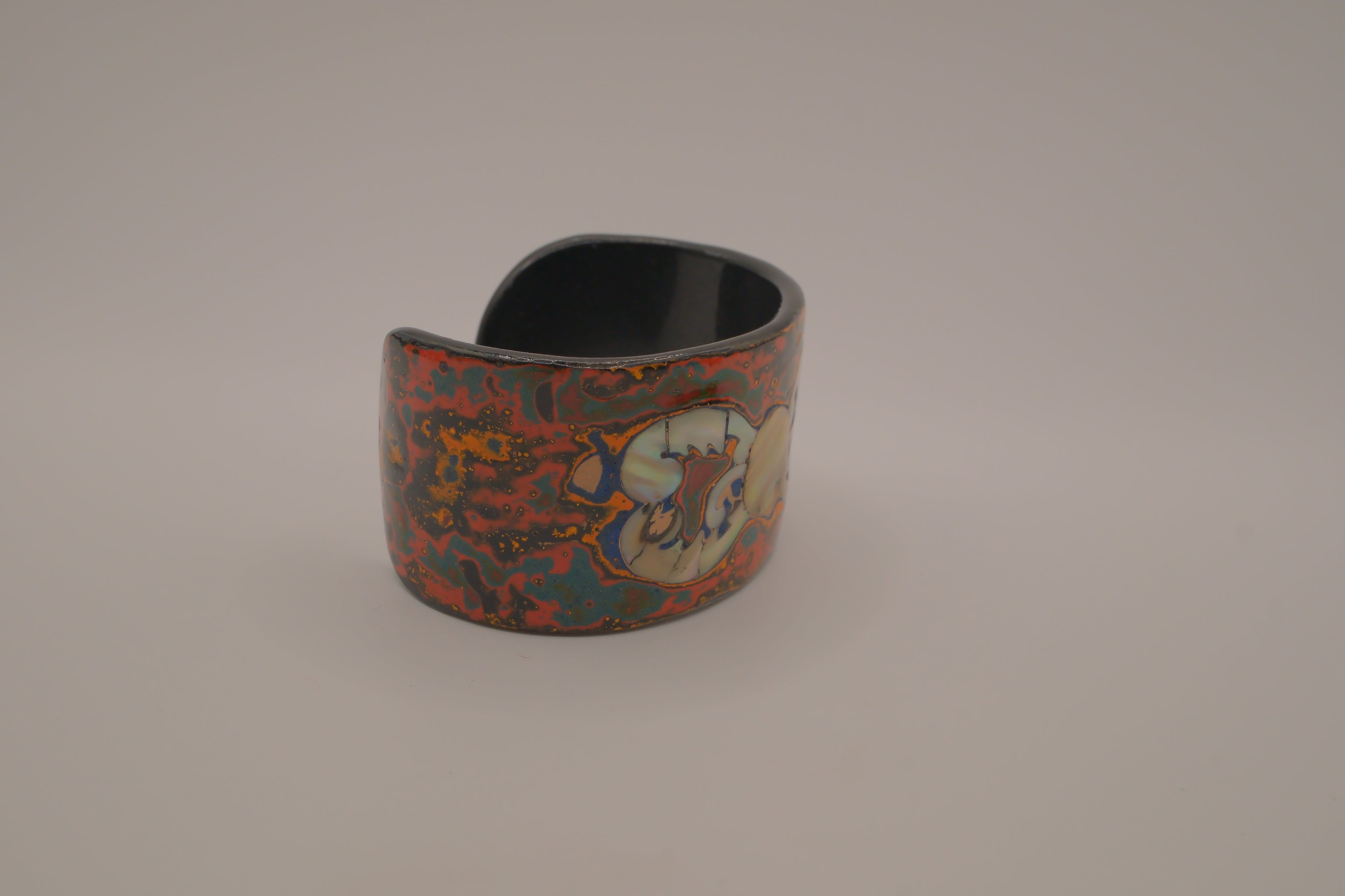 Mother of Pearl and Lacquer Cuff