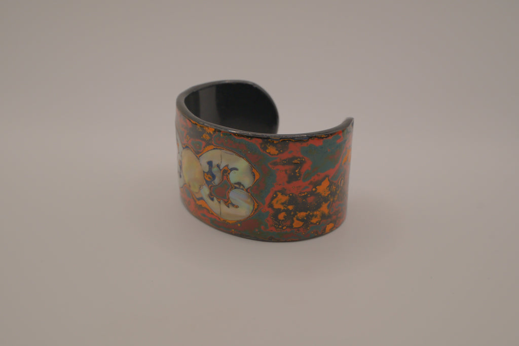Mother of Pearl and Lacquer Cuff