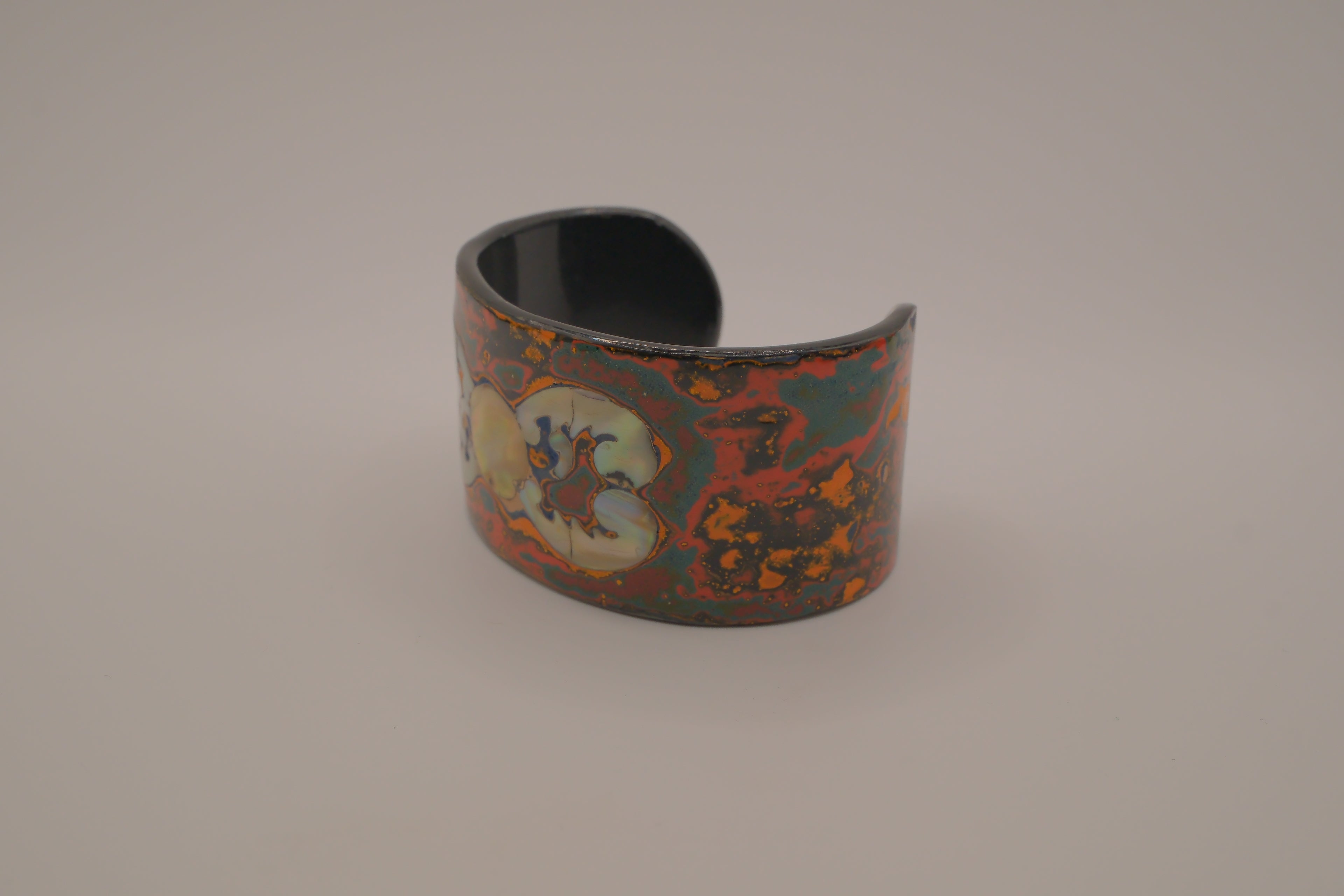 Mother of Pearl and Lacquer Cuff