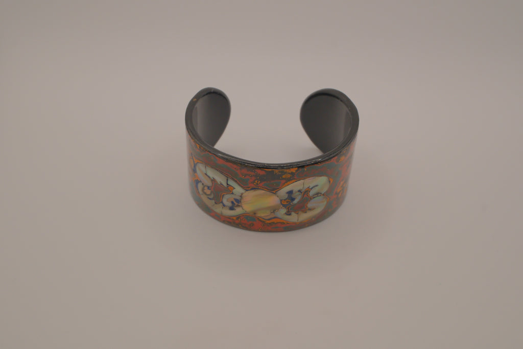 Mother of Pearl and Lacquer Cuff