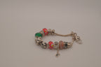 Pandora style Silver tone modular charm bracelet