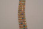 Vintage multi-strand Aurora Borealis (AB) rhinestone bracelet