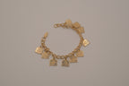 Vintage gold-tone Ten Commandments charm bracelet