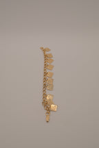 Vintage gold-tone Ten Commandments charm bracelet