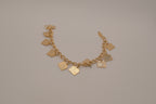 Vintage gold-tone Ten Commandments charm bracelet