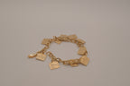 Vintage gold-tone Ten Commandments charm bracelet