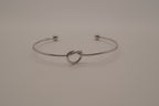 Minimalist silver love knot cuff bracelet
