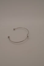 Minimalist silver love knot cuff bracelet
