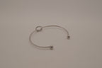 Minimalist silver love knot cuff bracelet