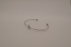 Minimalist silver love knot cuff bracelet