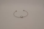 Minimalist silver love knot cuff bracelet