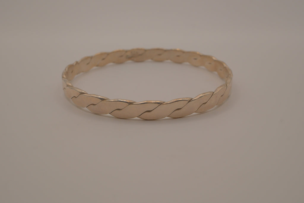Mexico Sterling silver braided bangle bracelet