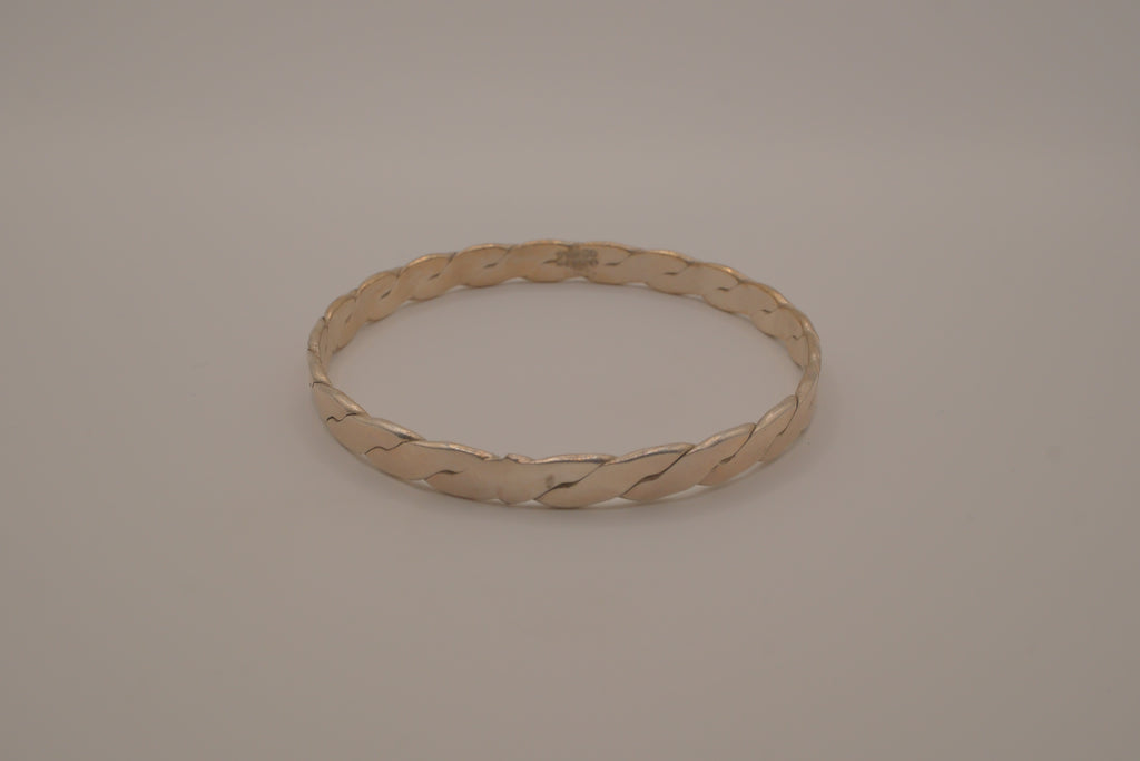 Mexico Sterling silver braided bangle bracelet