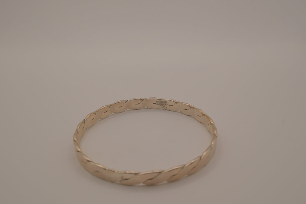 Mexico Sterling silver braided bangle bracelet