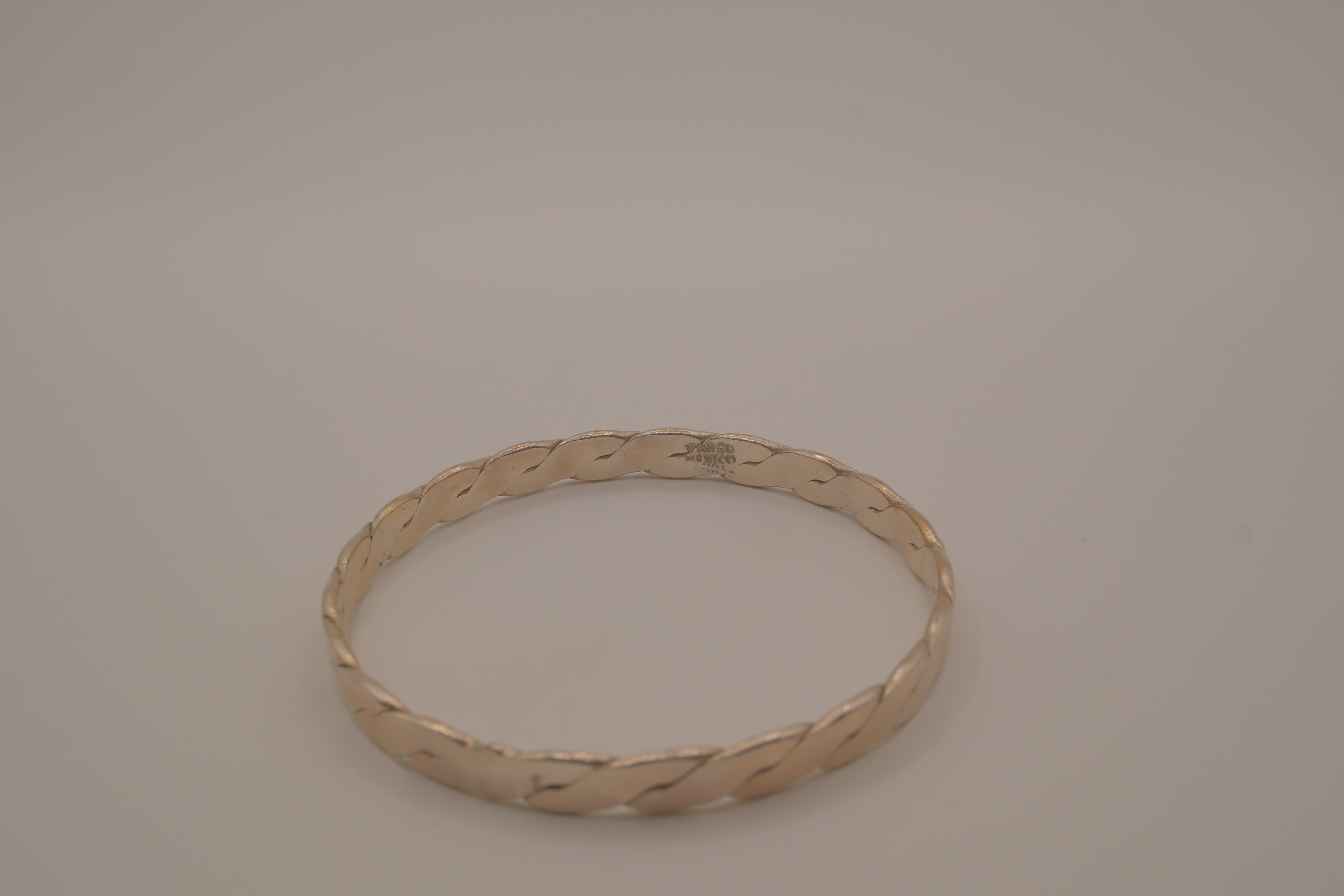 Mexico Sterling silver braided bangle bracelet