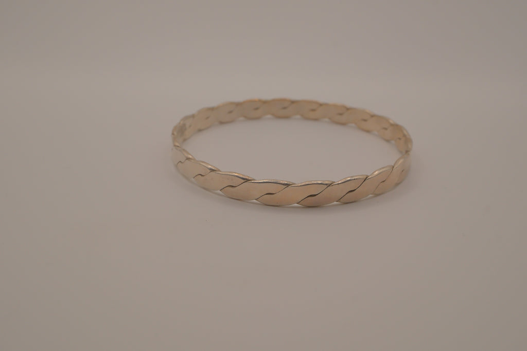 Mexico Sterling silver braided bangle bracelet