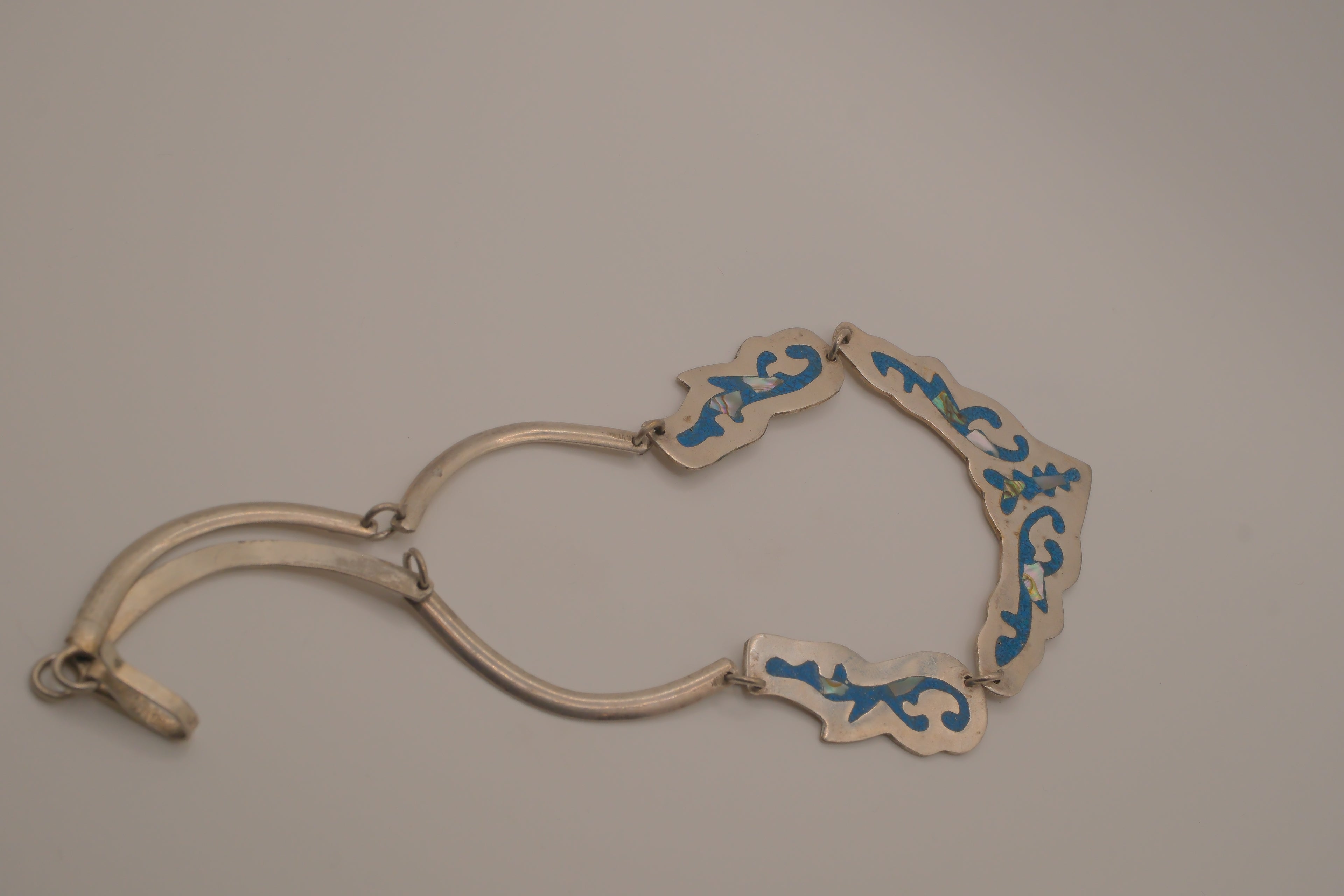 Vintage Mexican Alpaca silver collar necklace