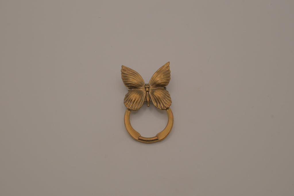 Vintage butterfly door knocker brooch