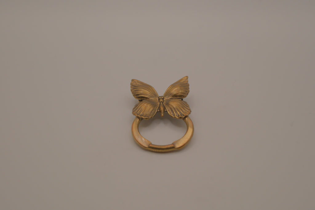 Vintage butterfly door knocker brooch