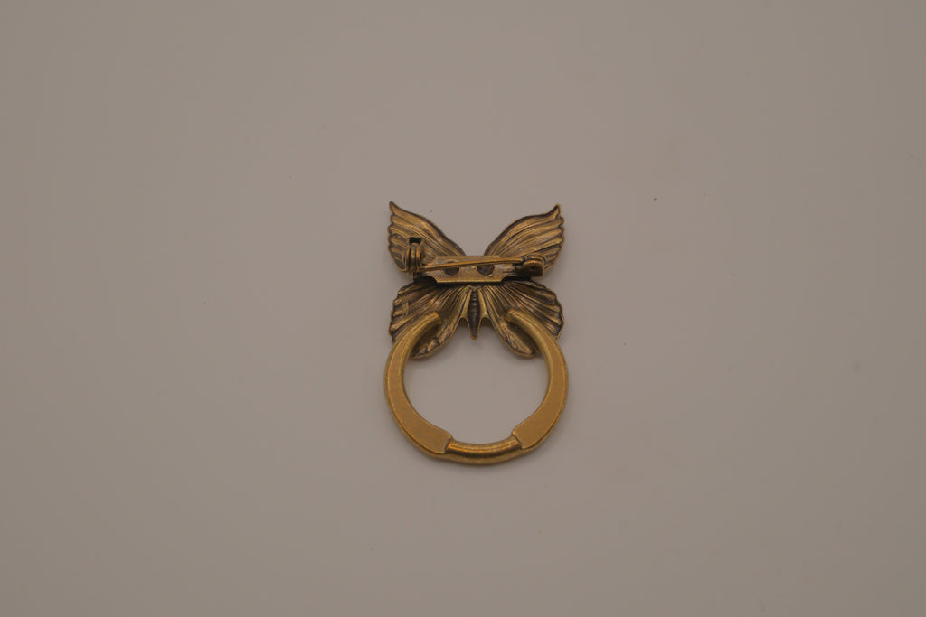 Vintage butterfly door knocker brooch
