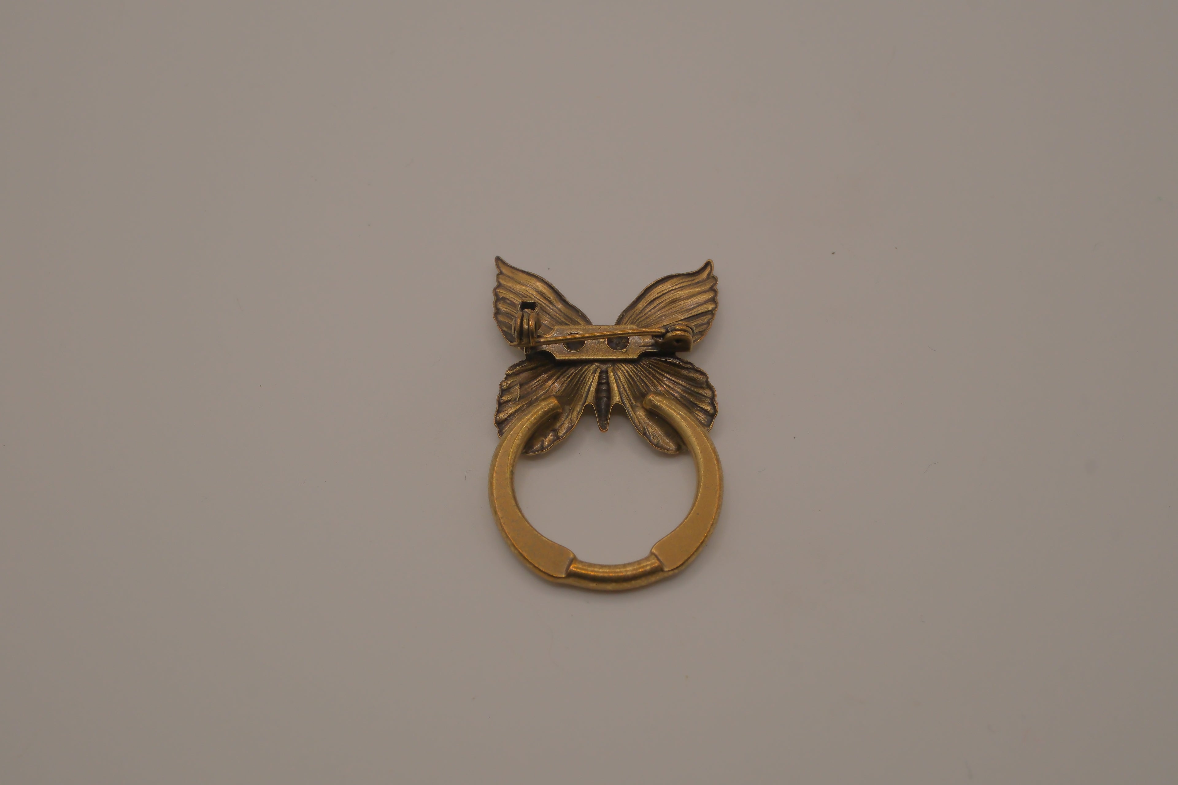 Vintage butterfly door knocker brooch
