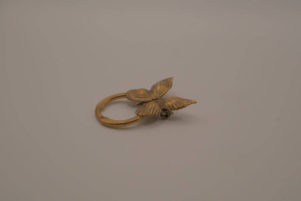 Vintage butterfly door knocker brooch