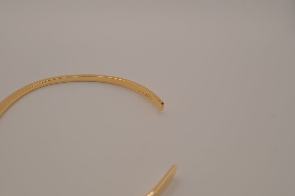 Avon minimalist gold-tone open cuff bracelet