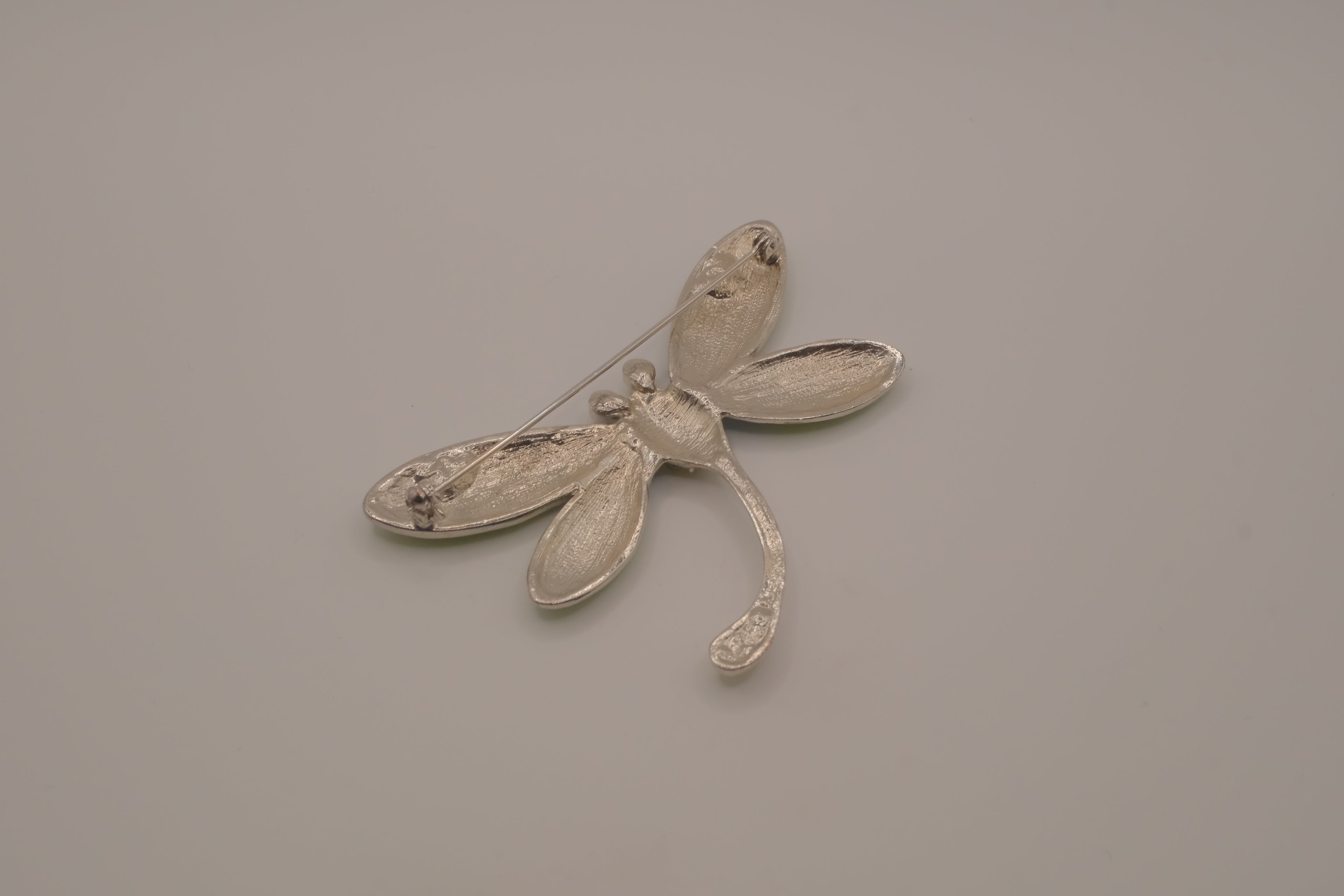 Vintage Green Blue enameled dragonfly brooch