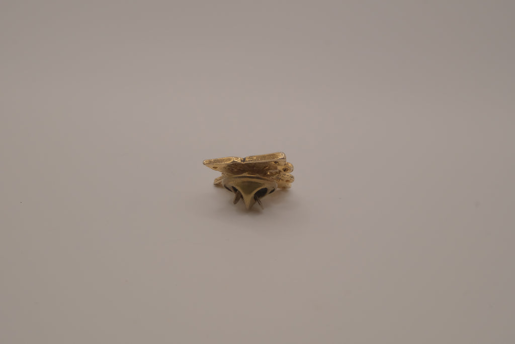 Antique gold butterfly bag pin