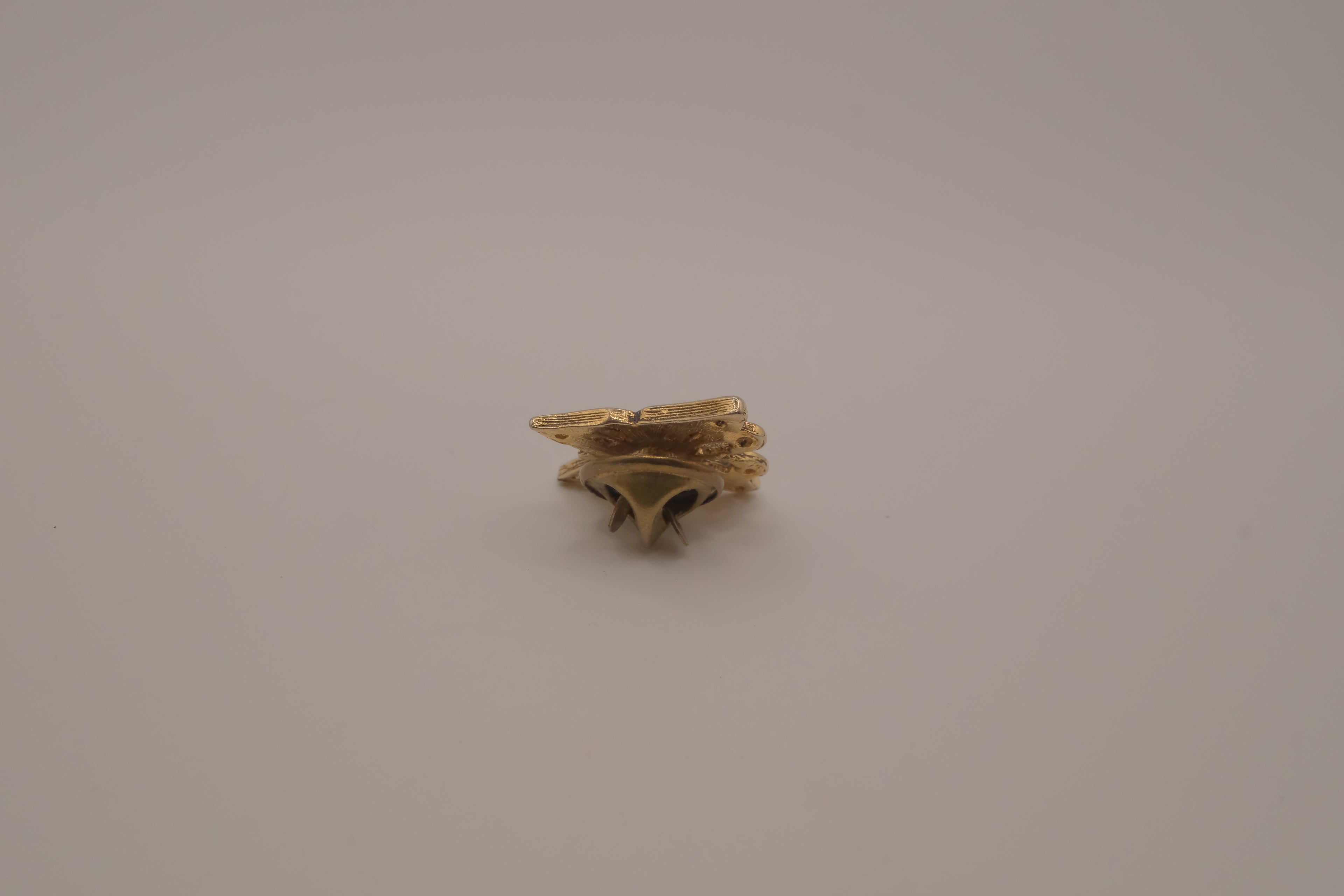 Antique gold butterfly bag pin