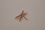 Purple enamel dragonfly brooch