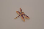 Purple enamel dragonfly brooch