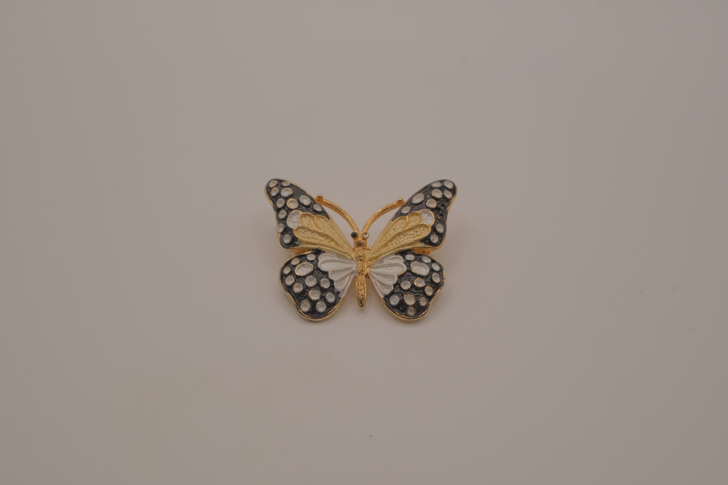 Black and Yellow butterfly brooch