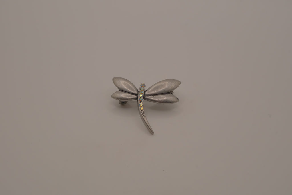 Vintage antique silver dragonfly brooch