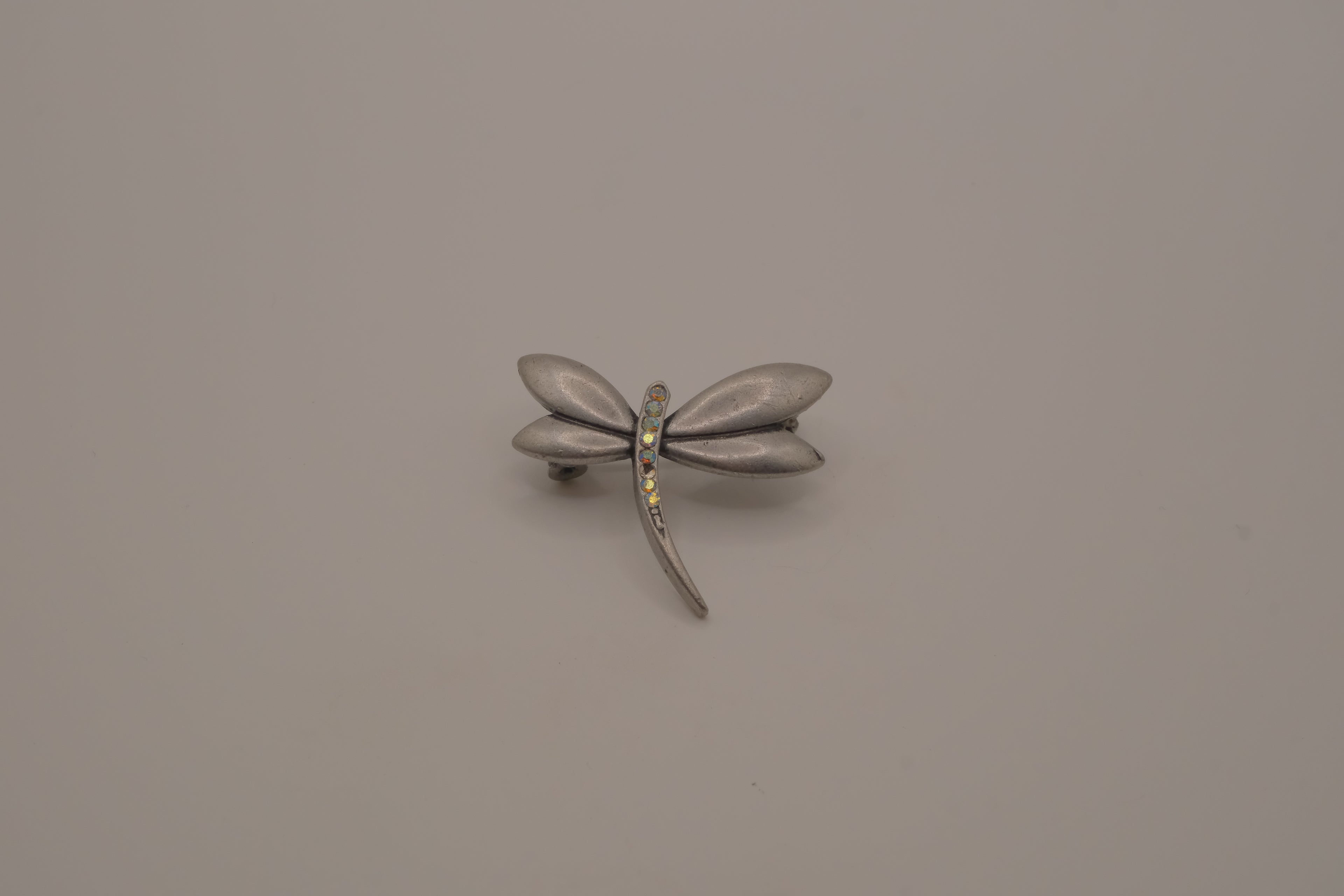 Vintage antique silver dragonfly brooch
