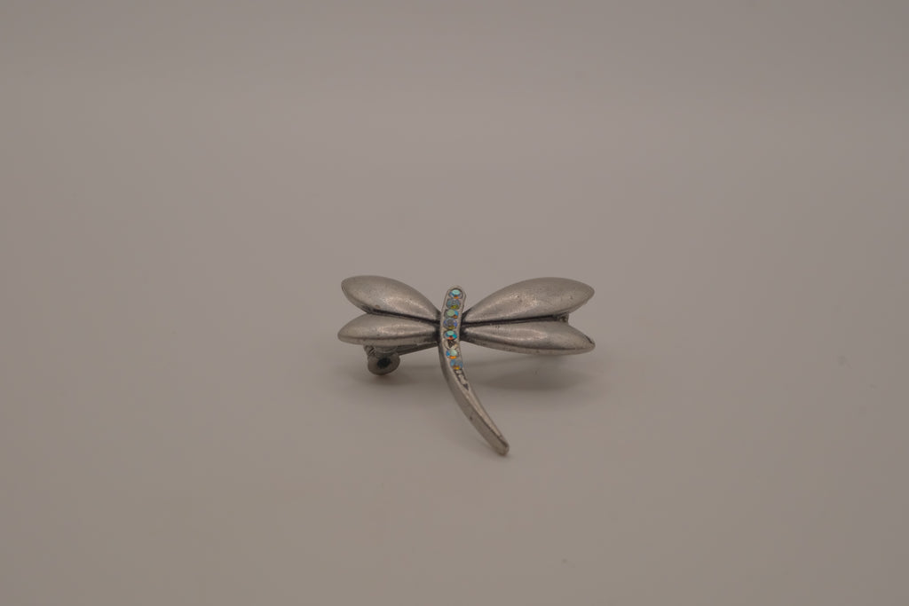 Vintage antique silver dragonfly brooch