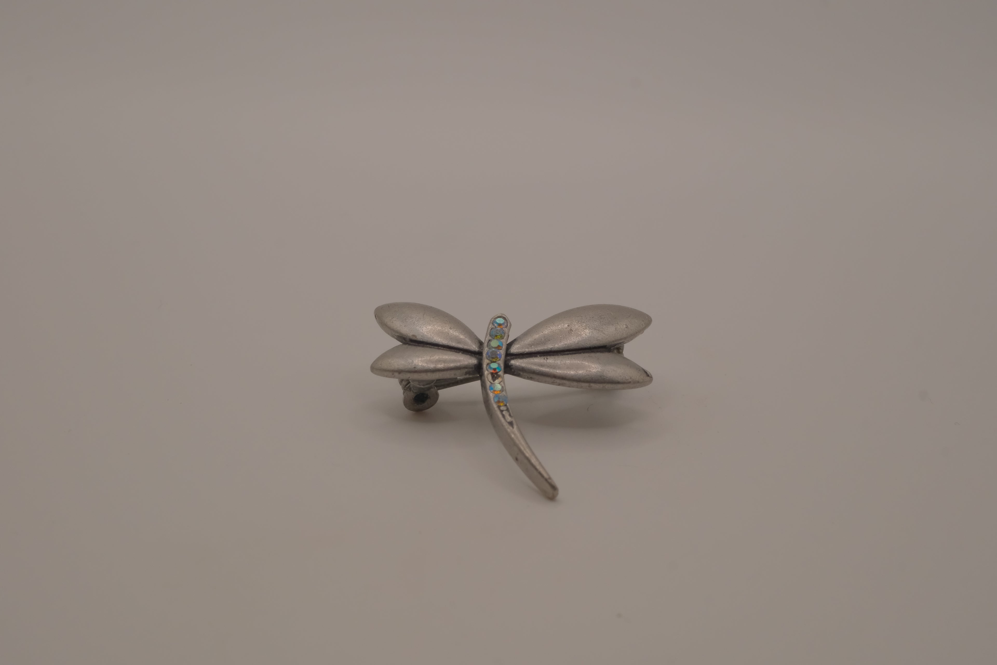 Vintage antique silver dragonfly brooch