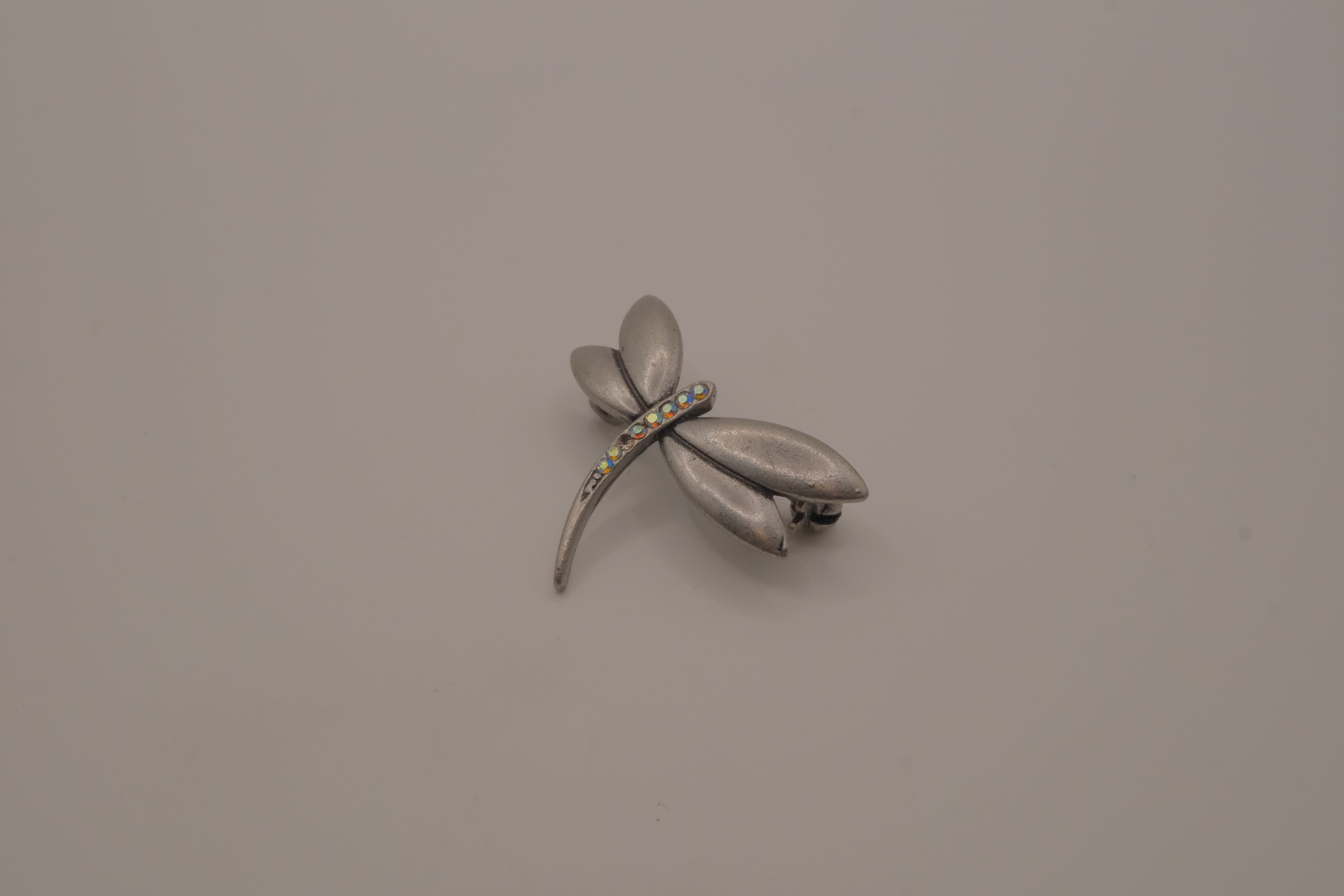 Vintage antique silver dragonfly brooch