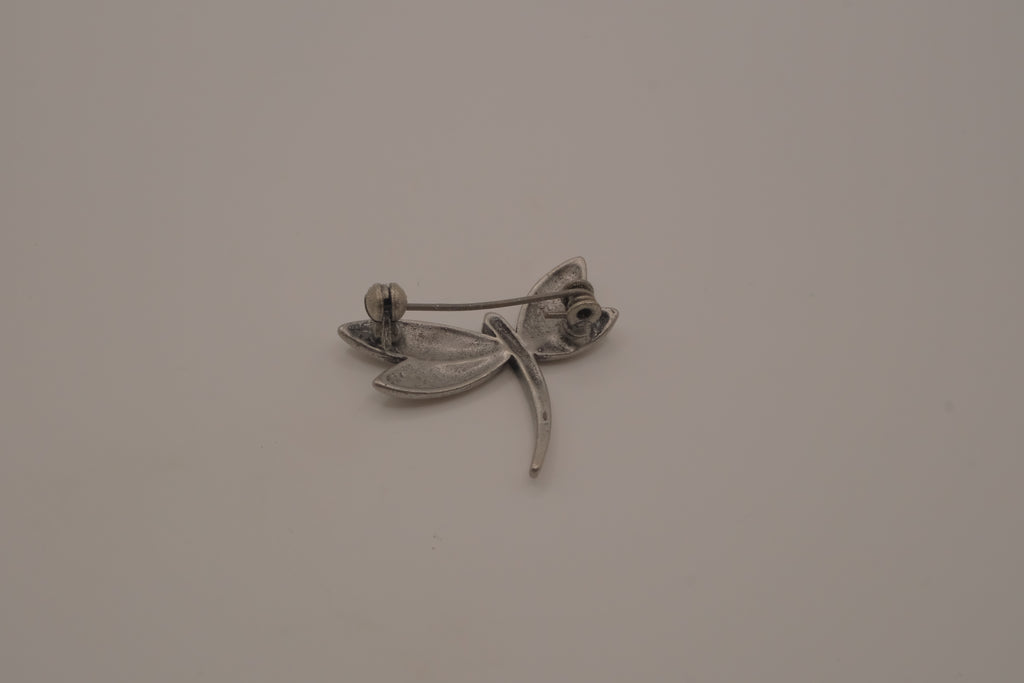 Vintage antique silver dragonfly brooch