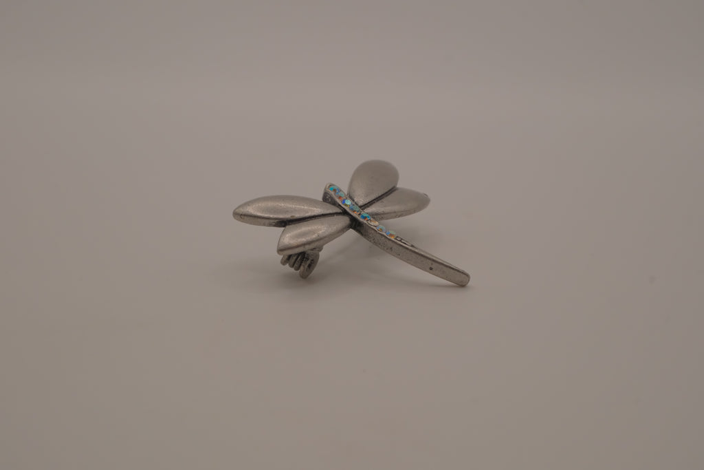 Vintage antique silver dragonfly brooch