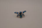 Blue crystal rhinestone Insect brooch