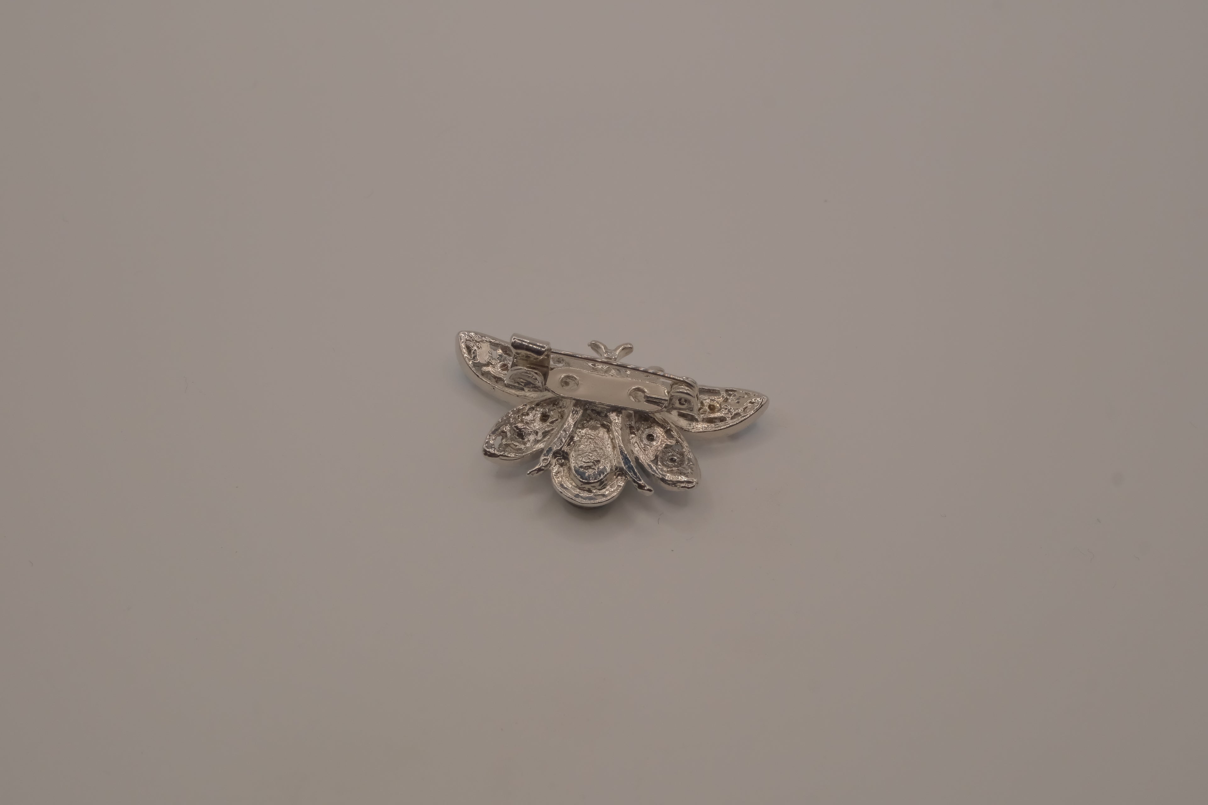Blue crystal rhinestone Insect brooch