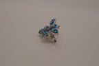 Blue crystal rhinestone Insect brooch