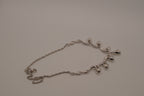 Vintage silver-tone rhinestone festoon necklace