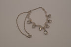 Vintage silver-tone rhinestone festoon necklace