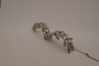 Silver Handcut Mirror and Ghungroo Studded Oxidised Cuff Bracelet