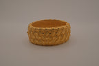 Avon gold textured quilted bangle bracelet