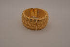 Avon gold textured quilted bangle bracelet