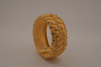 Avon gold textured quilted bangle bracelet